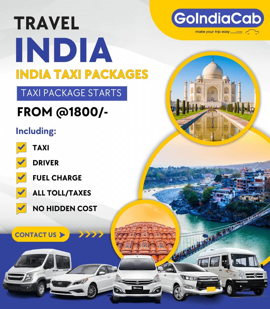 GoIndiaCab Taxi Packages Promotional Banner