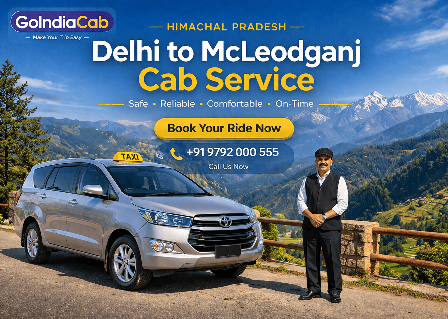 Delhi to McLeodganj Cab Service – One Way & Round Trip Taxi at Best ...